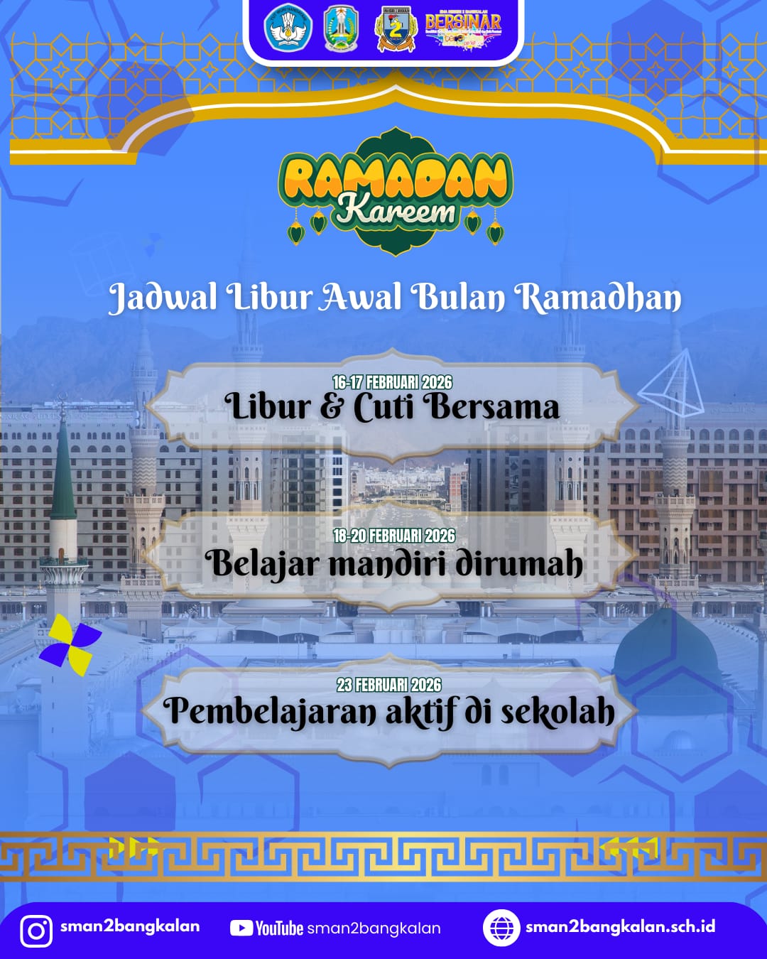 JADWAL KBM SELAMA AWAL RAMADHAN 2026
