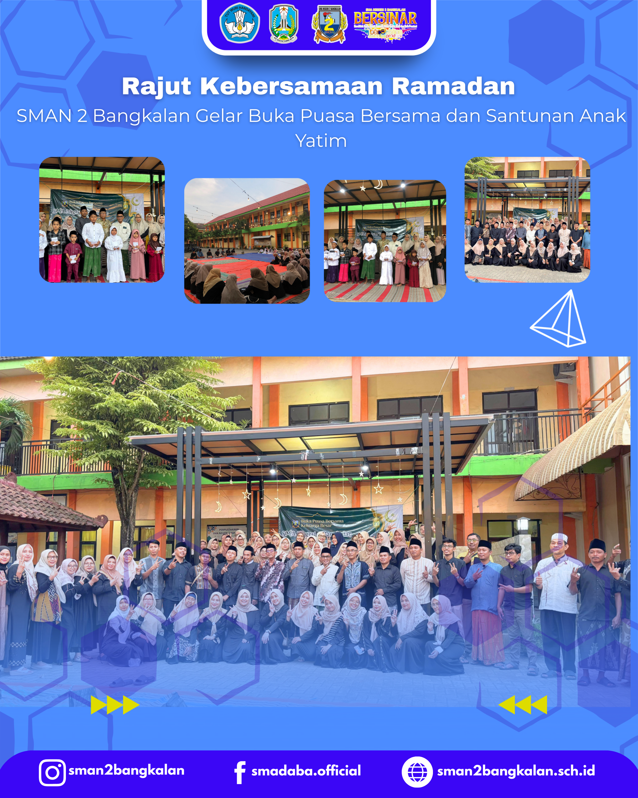 Rajut Kebersamaan Ramadan, SMAN 2 Bangkalan Gelar Buka Puasa Bersama dan Santunan Anak Yatim
